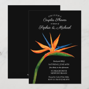 Tropical Bird of Paradise Couples Shower Invite