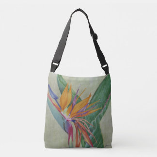 Tropical Bird of Paradise Crossbody Tote Bag