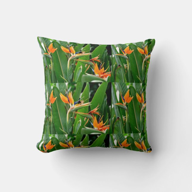 TROPICAL BIRD OF PARADISE CUSHION (Front)