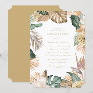 Tropical Bird of Paradise Wedding Invitation