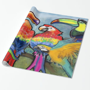 Tropical Birds 2x3' 60# Wall Poster Wrapping Paper