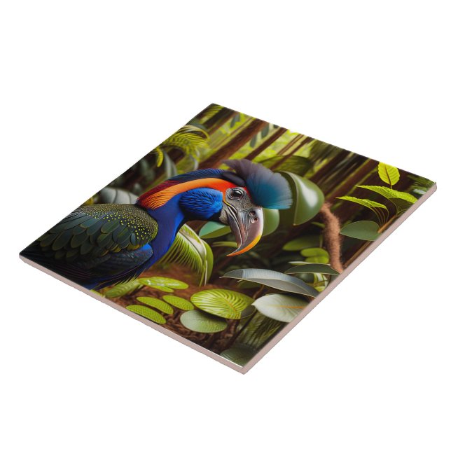 Tropical Birds Ceramic Tile (Side)