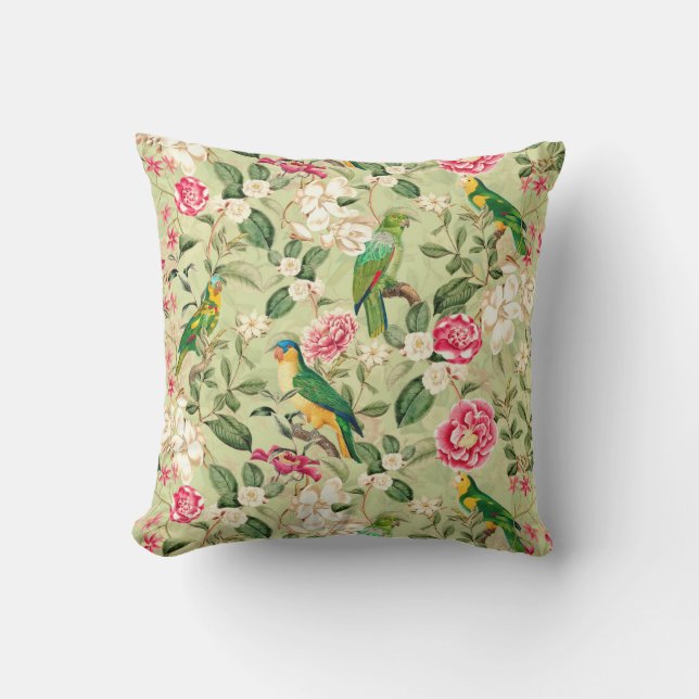 tropical Birds Cushion (Front)
