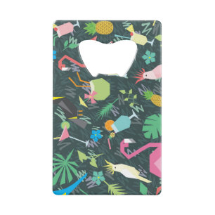 Tropical Birds Drinks: Vibrant Seamless.