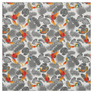 tropical birds fabric
