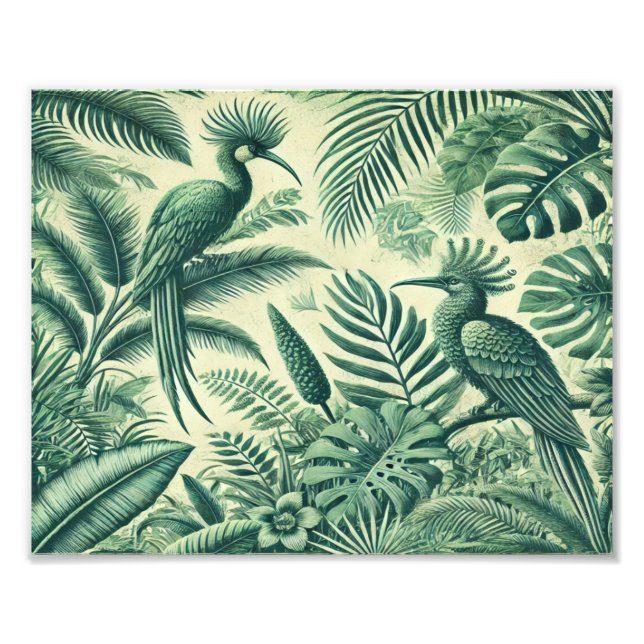 Tropical Birds Heaven_ Vintage metal wall art (Front)