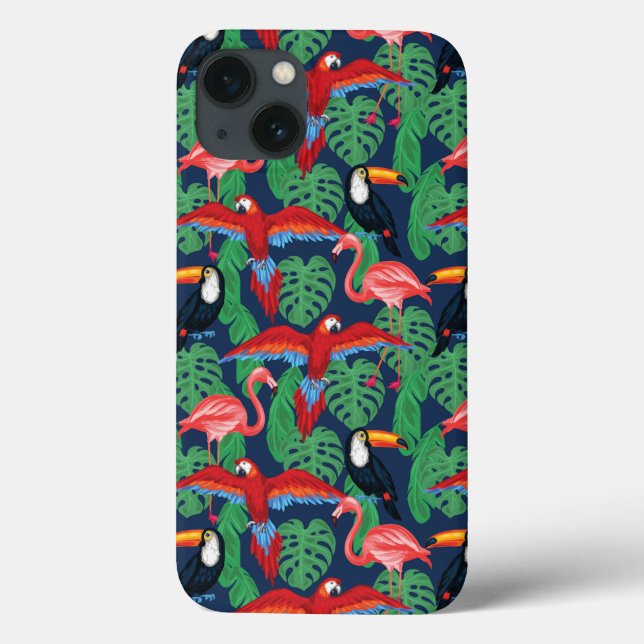 Tropical Birds In Bright Colours Case-Mate iPhone Case (Back)
