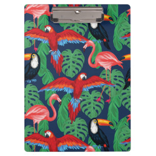 Tropical Birds In Bright Colours Clipboard