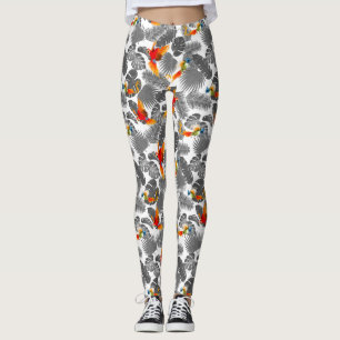 tropical birds leggings