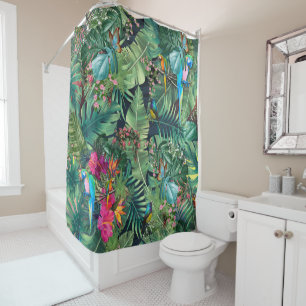 Tropical Birds of Paradise  Shower Curtain