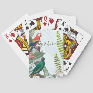 Tropical Birds Parrots & Foliage Playing Cards