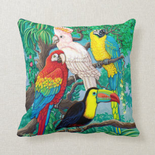 Tropical Birds Pillow