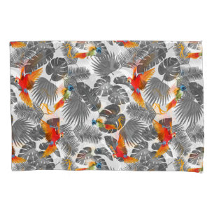 tropical birds pillowcase