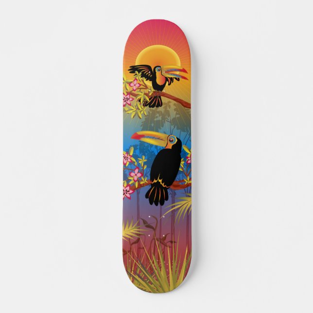 Tropical Birds Skateboard (Front)