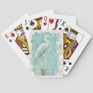 Tropical Birds Still Egret Playing Cards