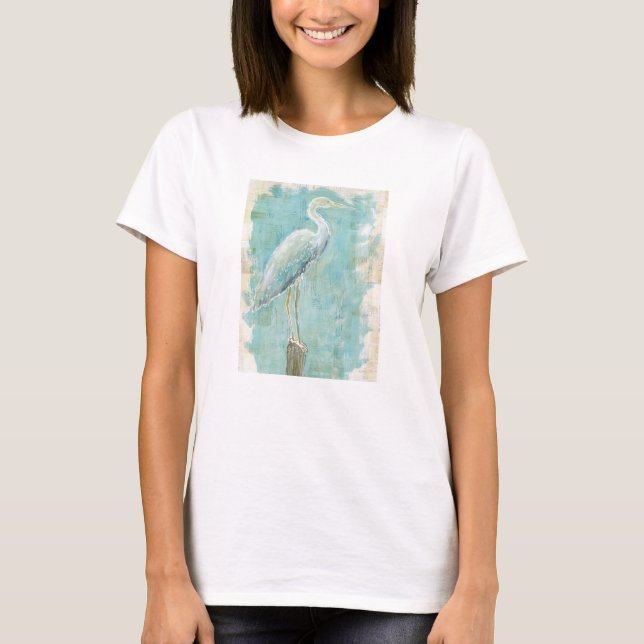 Tropical Birds | Still Egret T-Shirt (Front)