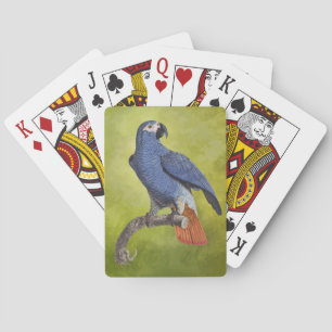 Tropical Birds Vintage Parrot Illustration Playing Cards