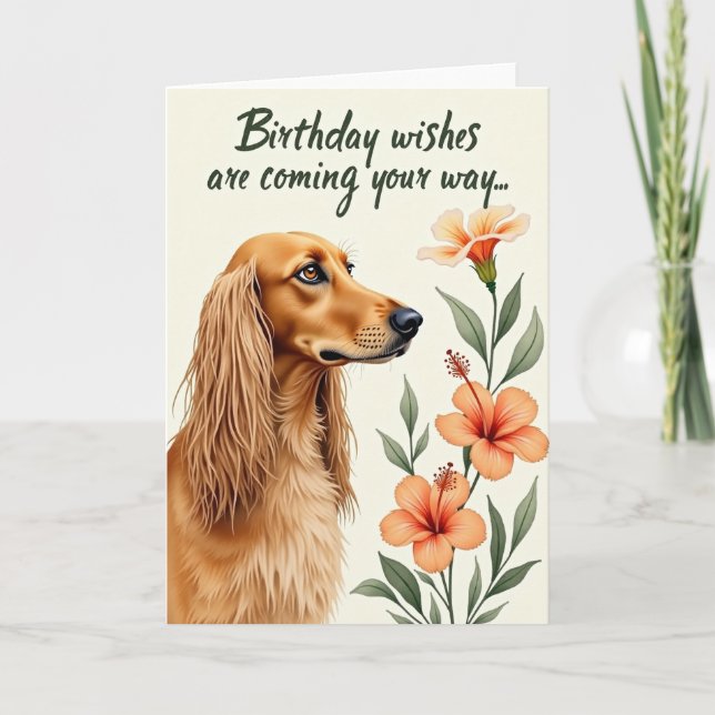 Tropical Birthday Bloom Card (Front)