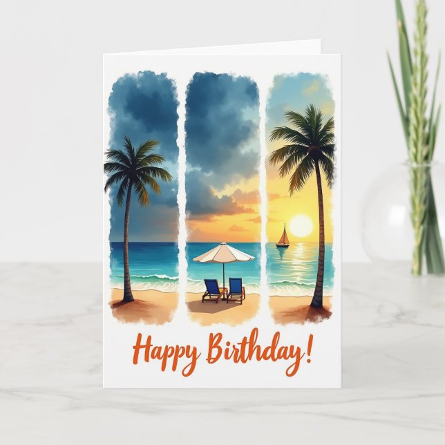 Tropical Birthday Card (Front)