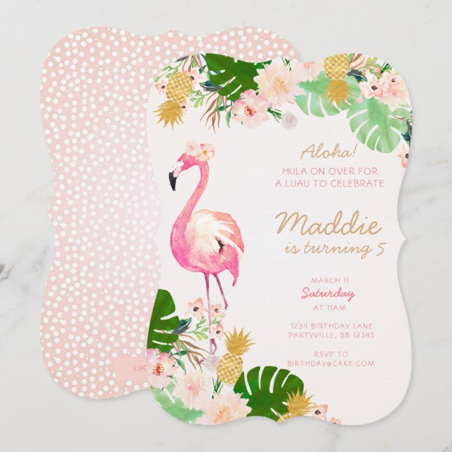 Tropical Birthday Invitation (Front/Back)