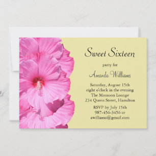 Tropical Birthday Invitation (yellow)