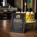 Tropical Birthday Party Chic Black Gold Pineapple Invitation<br><div class="desc">Birthday Party Invitation - Elegant Faux Gold Foil Pineapple Couple on Black Floral Damask Linen Background.
A Perfect Design for your Big Day.
All text style,  colours,  sizes can be modified to fit your needs!</div>