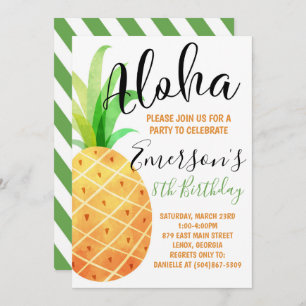 Tropical Birthday Party Invitation