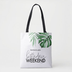 Tropical Birthday Weekend Personalised Tote Favour