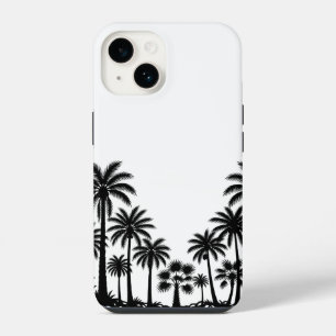 Tropical Black Palm Trees Silhouette iPhone Case