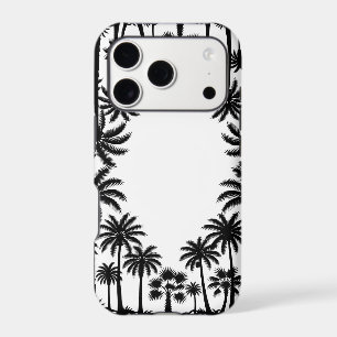 Tropical Black Palm Trees Silhouette Phone Case