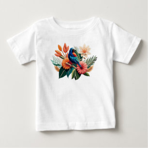 Tropical Bliss: A Vibrant Fusion of Flora Baby T-Shirt