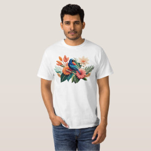 Tropical Bliss: A Vibrant Fusion of Flora T-Shirt