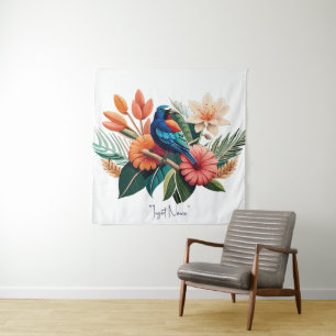 Tropical Bliss: A Vibrant Fusion of Flora Tapestry