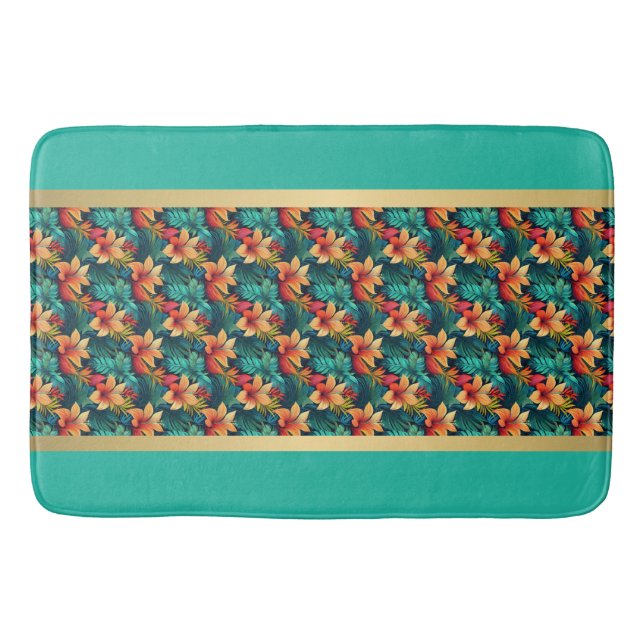 Tropical Bliss: Botanical Bath Mat (Front)