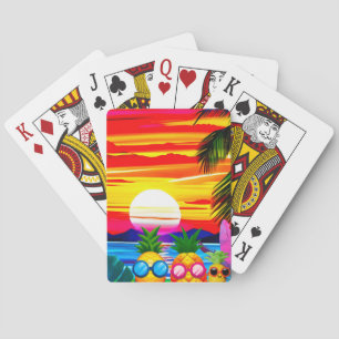TROPICAL BLISS FOR PINEAPPLES FAMILY PLAYING CARDS