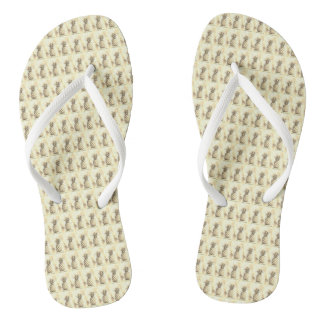 Tropical Bliss: Pineapple Print Pair of Flip Flops