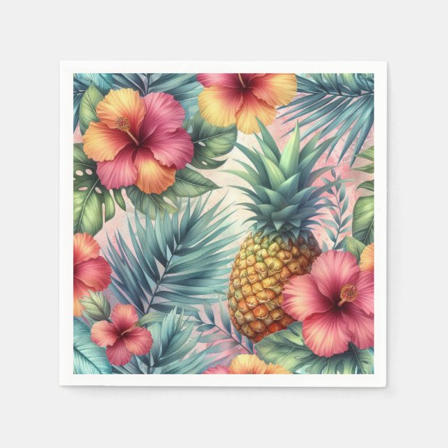 Tropical Bloom Napkin (Front)