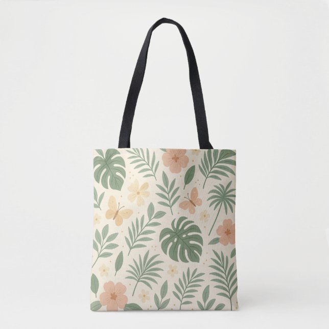 Tropical Bloom Tote Bag (Front)