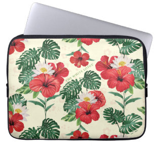 Tropical Blooms of The White Lotus Laptop Sleeve