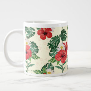 Tropical Blooms of The White Lotus Large Coffee Mug