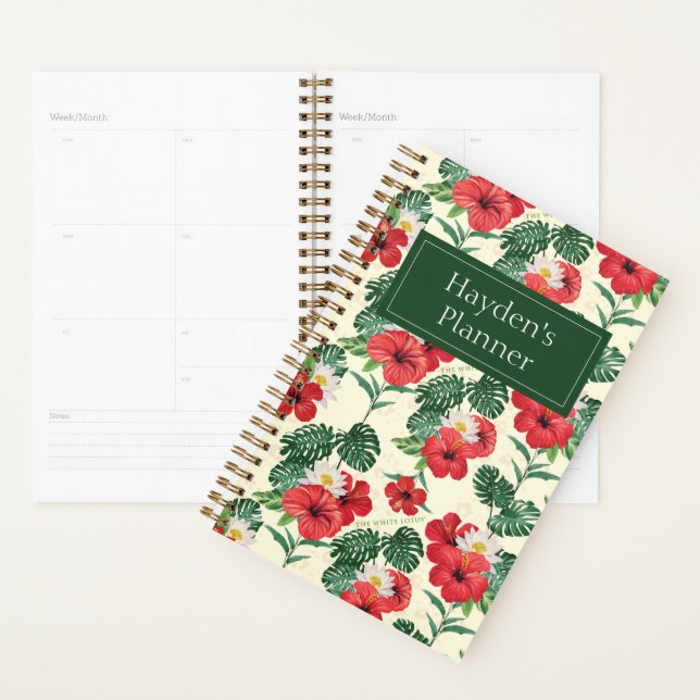 Tropical Blooms of The White Lotus Planner (Display)