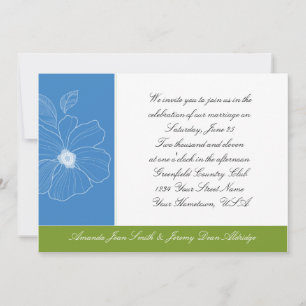 Tropical Blue and Green Wedding Invitation