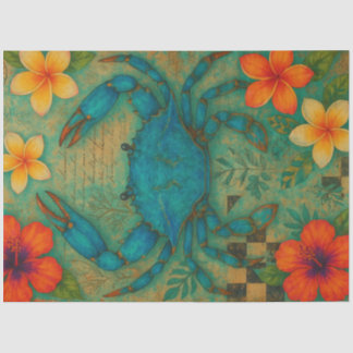 Tropical Blue Crab Decoupage Paper – Coastal