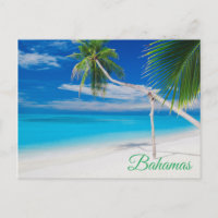 Tropical Blue Exotic Bahamas Beach Palms