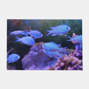 Tropical Blue Fish Doormat