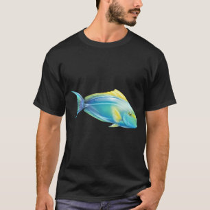 Tropical Blue Fish Frutiger Aero Glossy T-Shirt