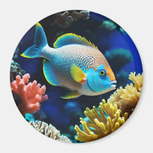 Tropical Blue Fish Magnet