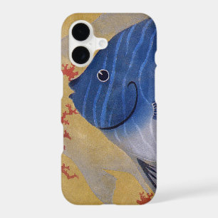 Tropical Blue Fish Vintage Coral Marine Ocean Life