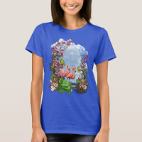 Tropical Blue Marble Flamingo Palace