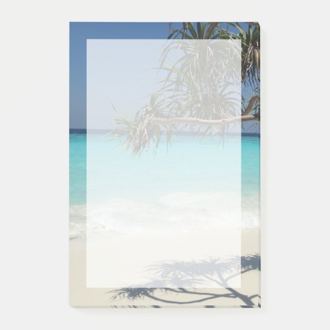 Tropical Blue Ocean Beach Scene Photo Post-it Notes (Front)